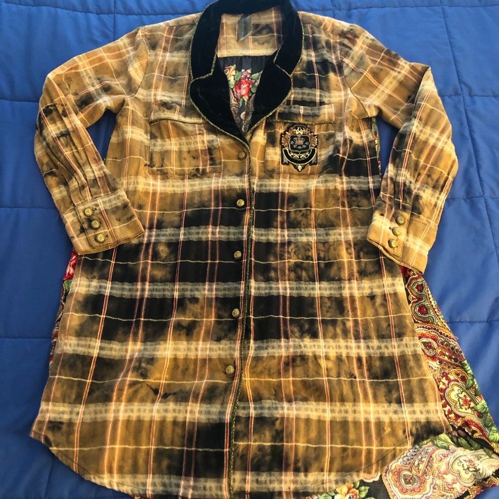 Aratta Silent Journey plaid shirt dress